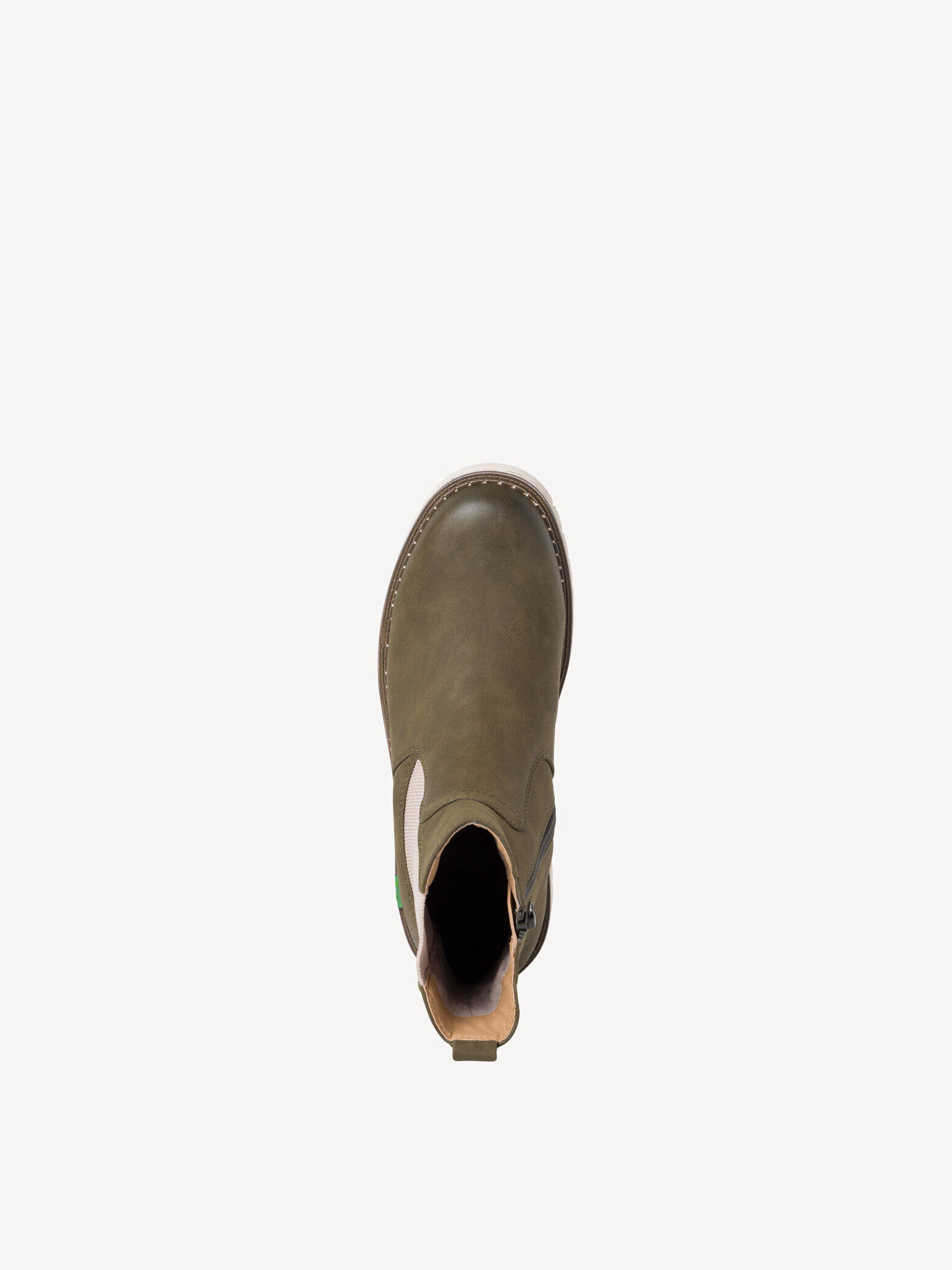 Jana Chelsea Boot Stiefelette ungefüttert Slipper Modeschuh Damen dunkelgrün khaki NEU