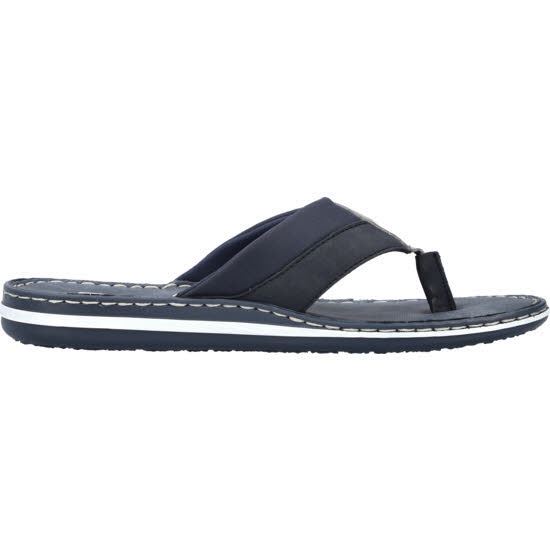 Rieker FSK Herren Sandalen Flip Flop Blau Weiß