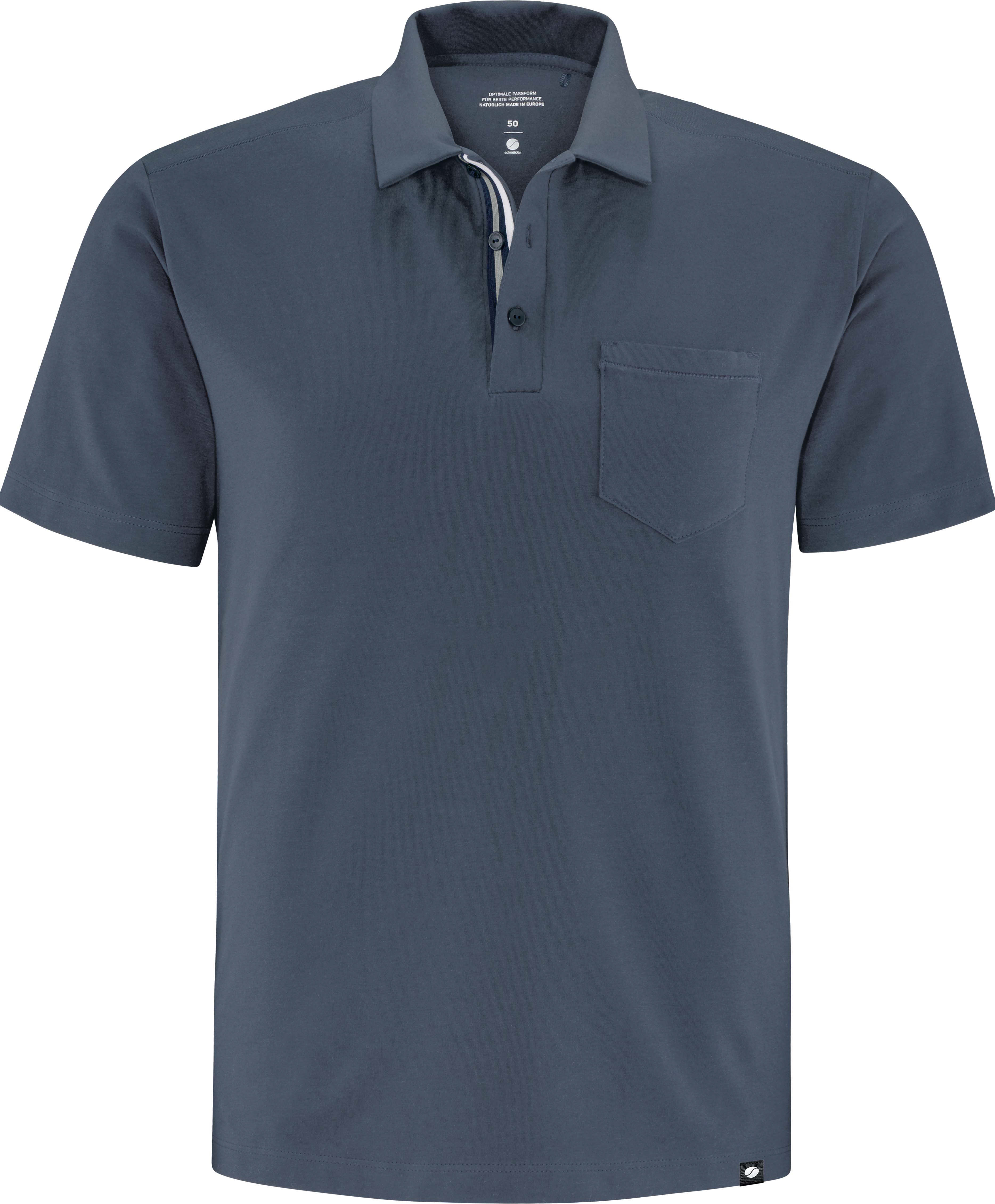 Schneider Danm-Polo Herren Polo Poloshirt T-Shirt grau