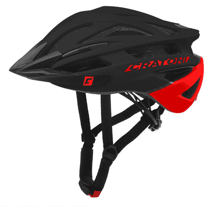 Creatoni Agravic Herren Mountainbike-Helm Fahrradhelm schwarz-rot