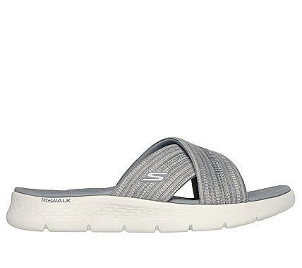 Skechers GO WALK Flex Sandal - Impressed Damen Sandale Flip Flop grau