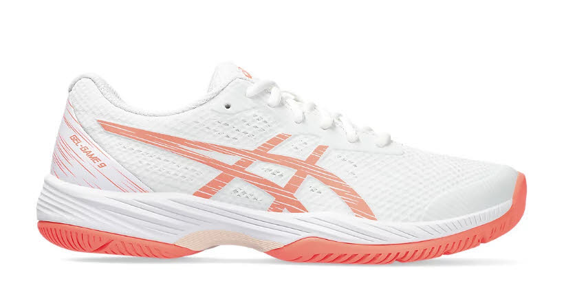 ASICS GEL-GAME 9 Tennisschuhe Damen weiß rosa orange