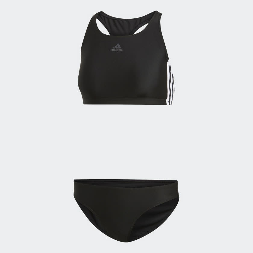 adidas 3-Streifen Bikini Badekleidung Freizeit Sport Damen schwarz NEU