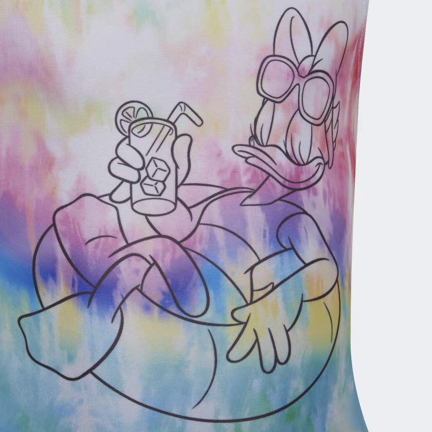 adidas X DAISY DUCK TIEDYE Mädchen Badeanzug Schwimmen bunt NEU