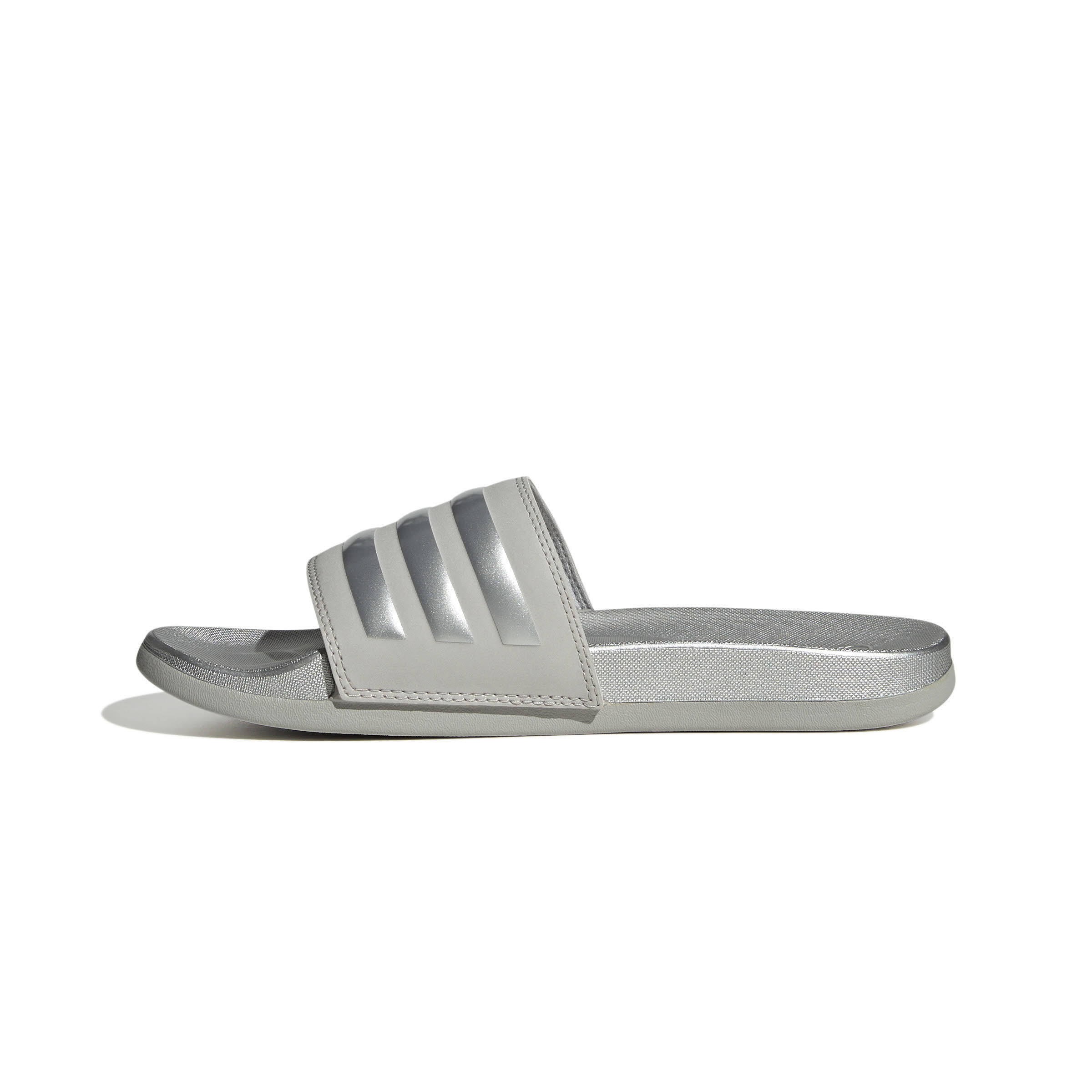 adidas Adilette Comfort Damen Badeschuh Grau Silber