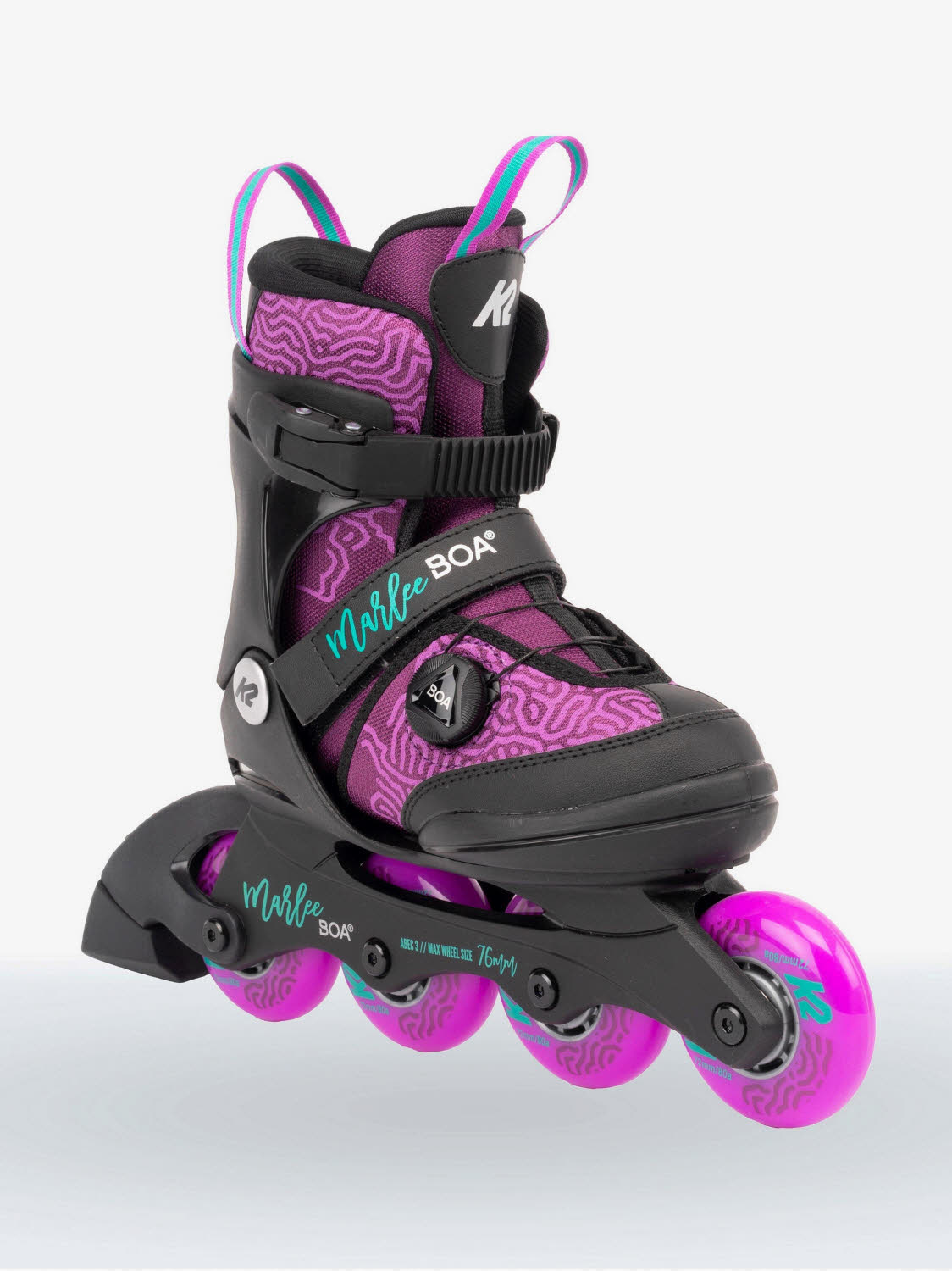 K2 Marlee BOA Inlineskates Mädchen Inliner größenverstellbar lila/schwarz NEU