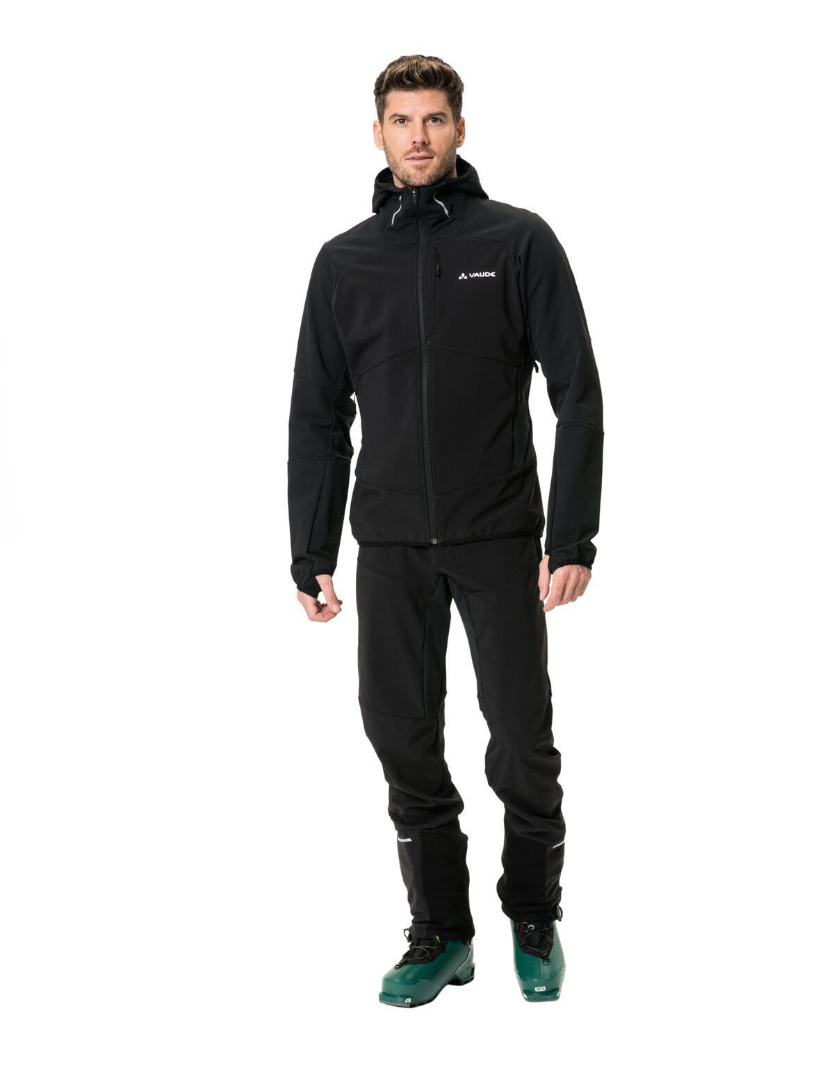 Vaude Larice Jacket V Herren Kapuzenjacke Softshelljacke schwarz