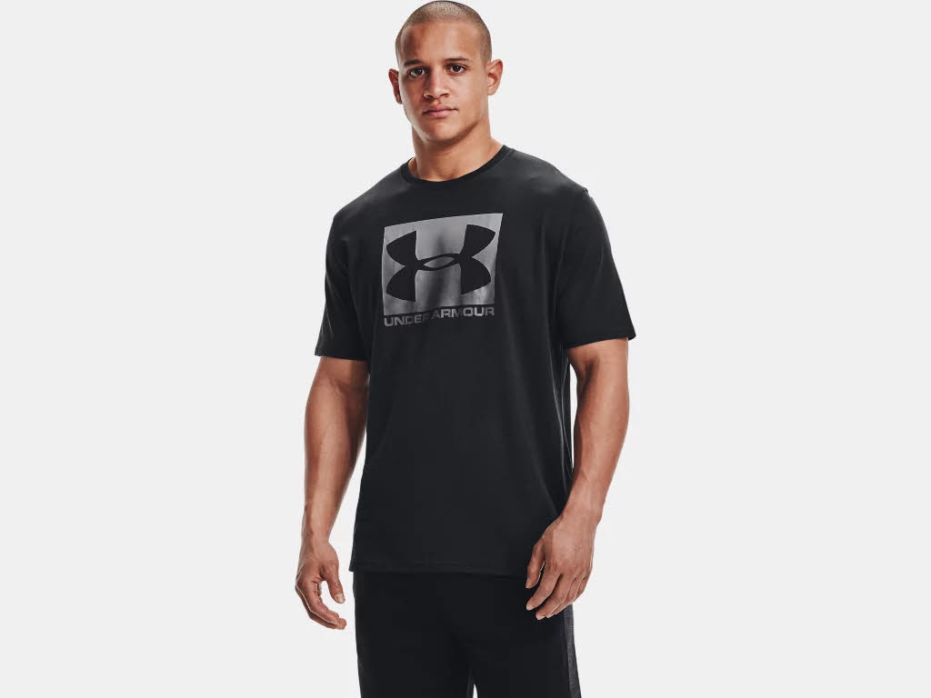 Under Armour HE UA BOXED SPORTSTYLE SS Herren T-Shirt Kurzarm Sport Freizeit schwarz NEU