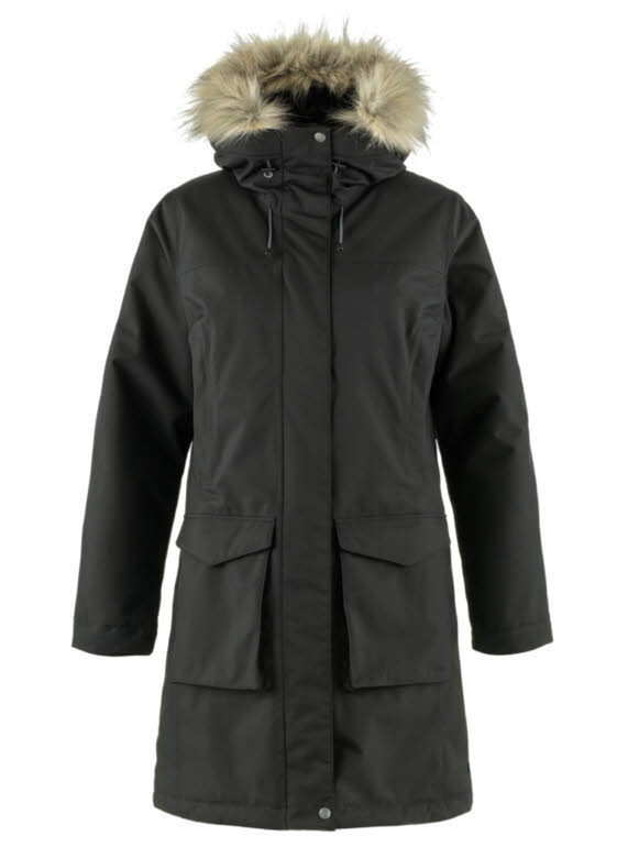 Fjällräven Nuuk Lite Parka W Freizeitmantel Damen schwarz