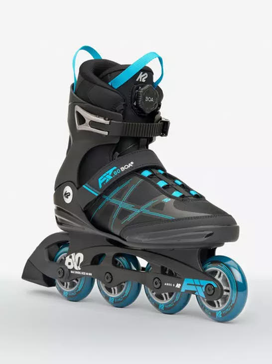 K2 F.I.T. 80 BOA® Inlineskates Komfort BOA Fit System Stability Plus Cuff Herren Schwarz NEU