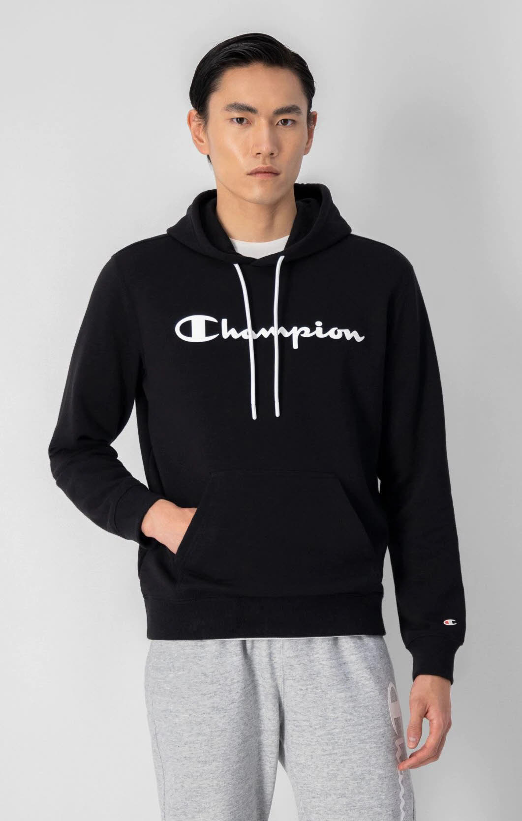 Champion Hooded Sweatshirt Herren Hoodie Kapuzenpullover schwarz