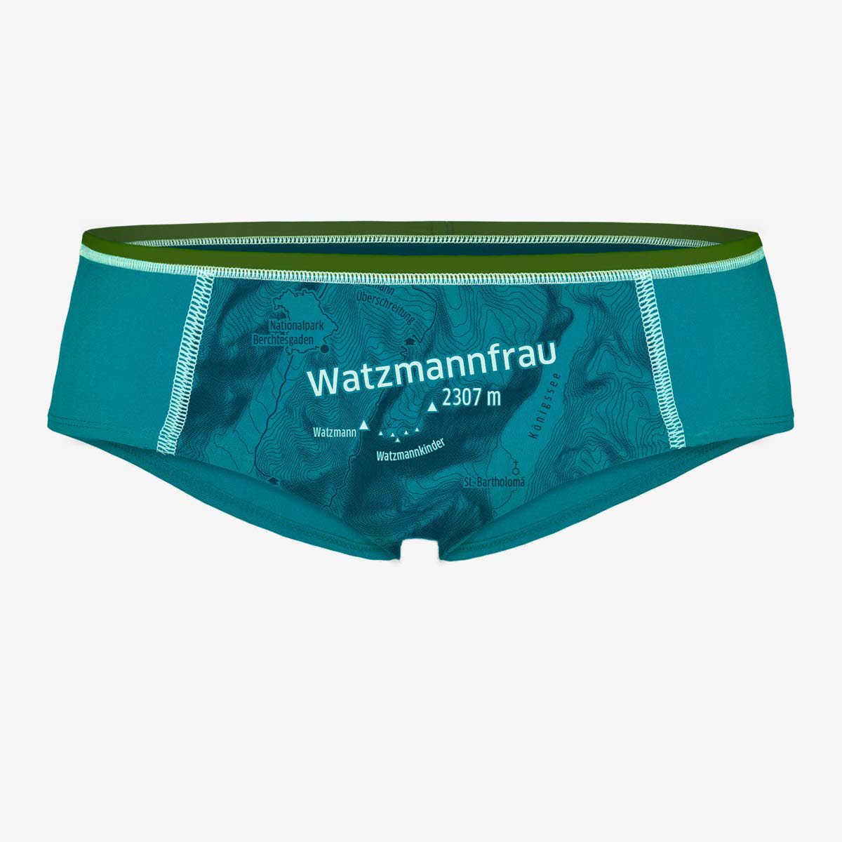 Ein schöner Fleck Erde Watzmannfrau Damen Hipster Unterhose Wäsche blau NEU