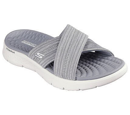 Skechers GO WALK Flex Sandal - Impressed Damen Sandale Flip Flop grau