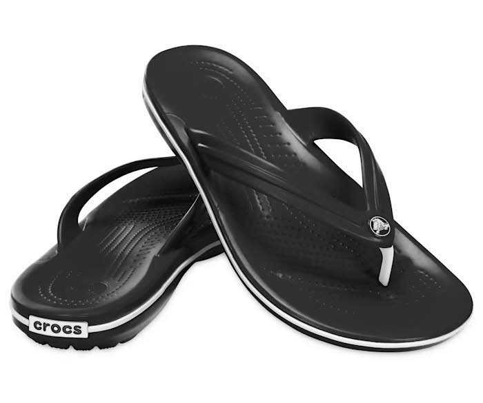 Crocs Crocband Flip Flop Herren Badeschuhe Zehentrenner schwarz NEU