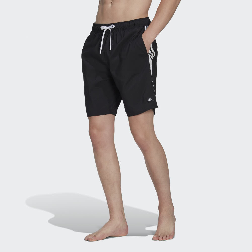 adidas 3-STREIFEN CLX Herren Badeshorts Badehose schwarz