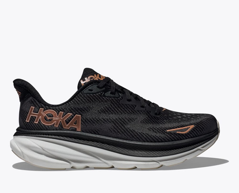 Hoka Clifton 9 Damen Laufschuhe Joggingschuhe schwarz