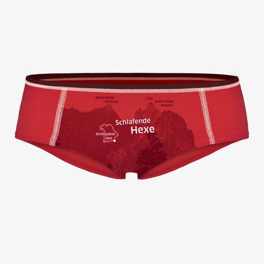 EIN SCHÖNER FLECK ERDE Hipster SCHLAFENDE HEXE Unterhose Damen rot NEU