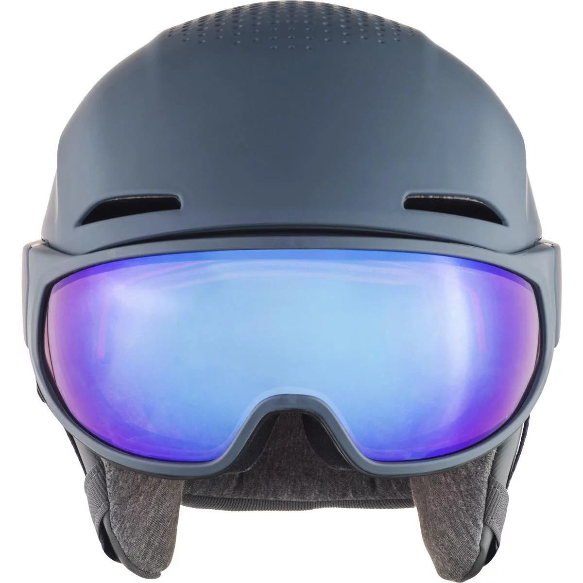 Alpina Alto QV Skihelm integriertes Visier blau