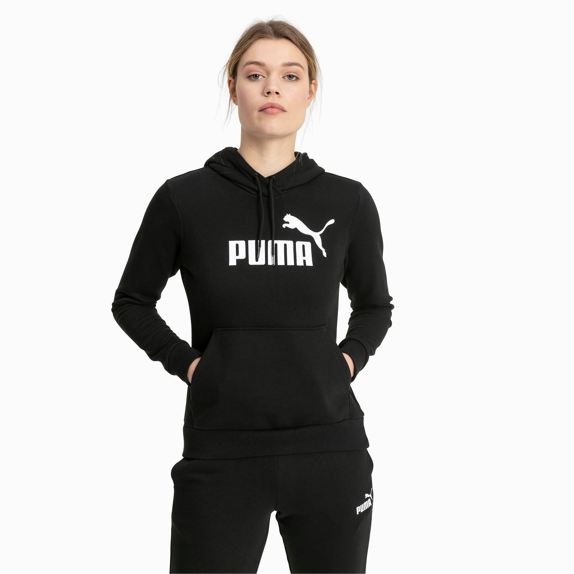 PUMA Ess Logo Hoodie TR Damen Kapuzen Pullover Freizeit schwarz NEU