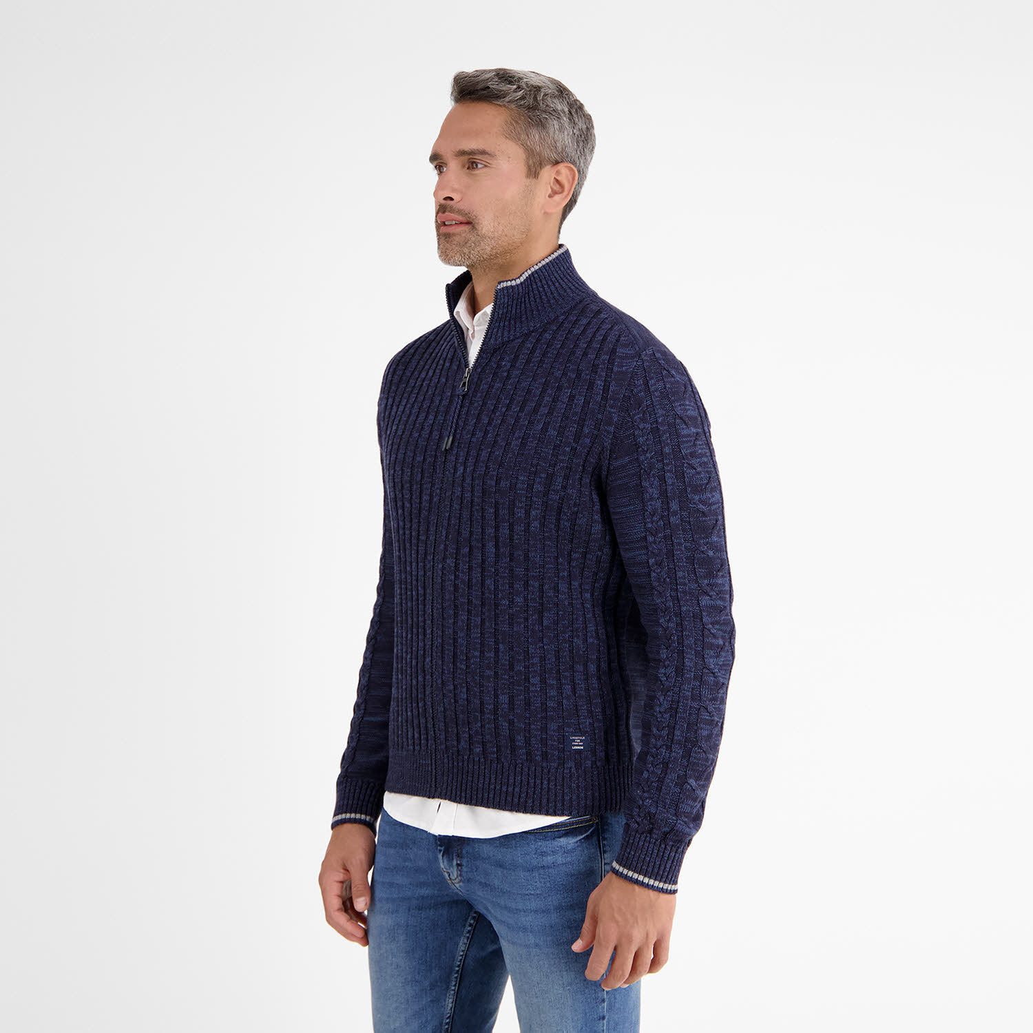 Lerros JACKE Herren Strickjack Strickpullover classic navy