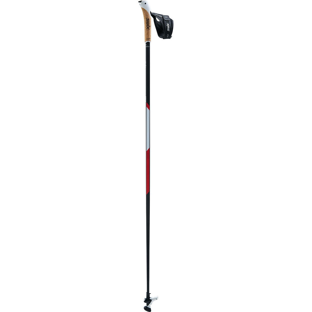 Swix CT2 Red Professional Carbon Nordic Walking Stöcke Just Click-Schlaufe 1Paar