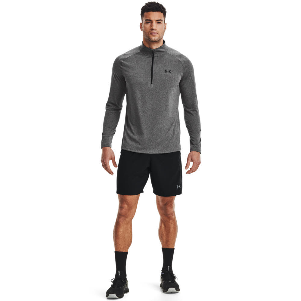 Under Armour Tech 2.0 1/2 Zip Herren Langarmshirt Funktionsshirt grau