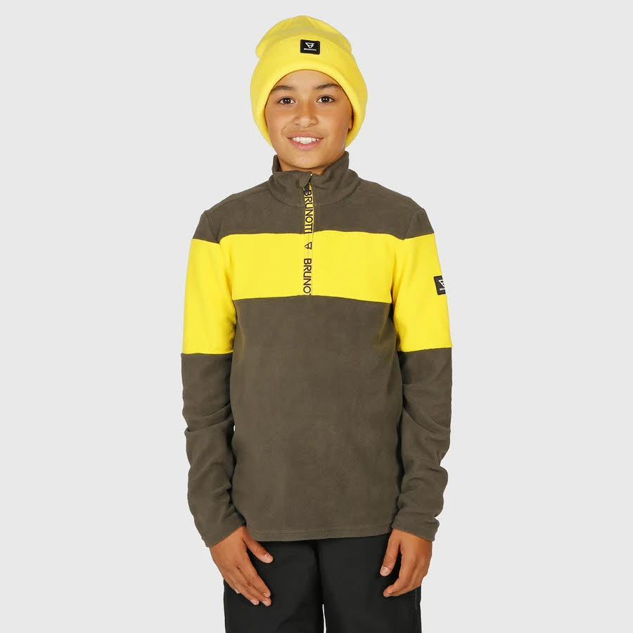 Brunotti Jungen Skirolli Langarm Kinnschutz Reißverschluss Komfort Outdoor Sport Freizeit grau NEU