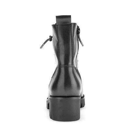 Gabor Biker Boots Damen Stiefelette Schnürschuh schwarz