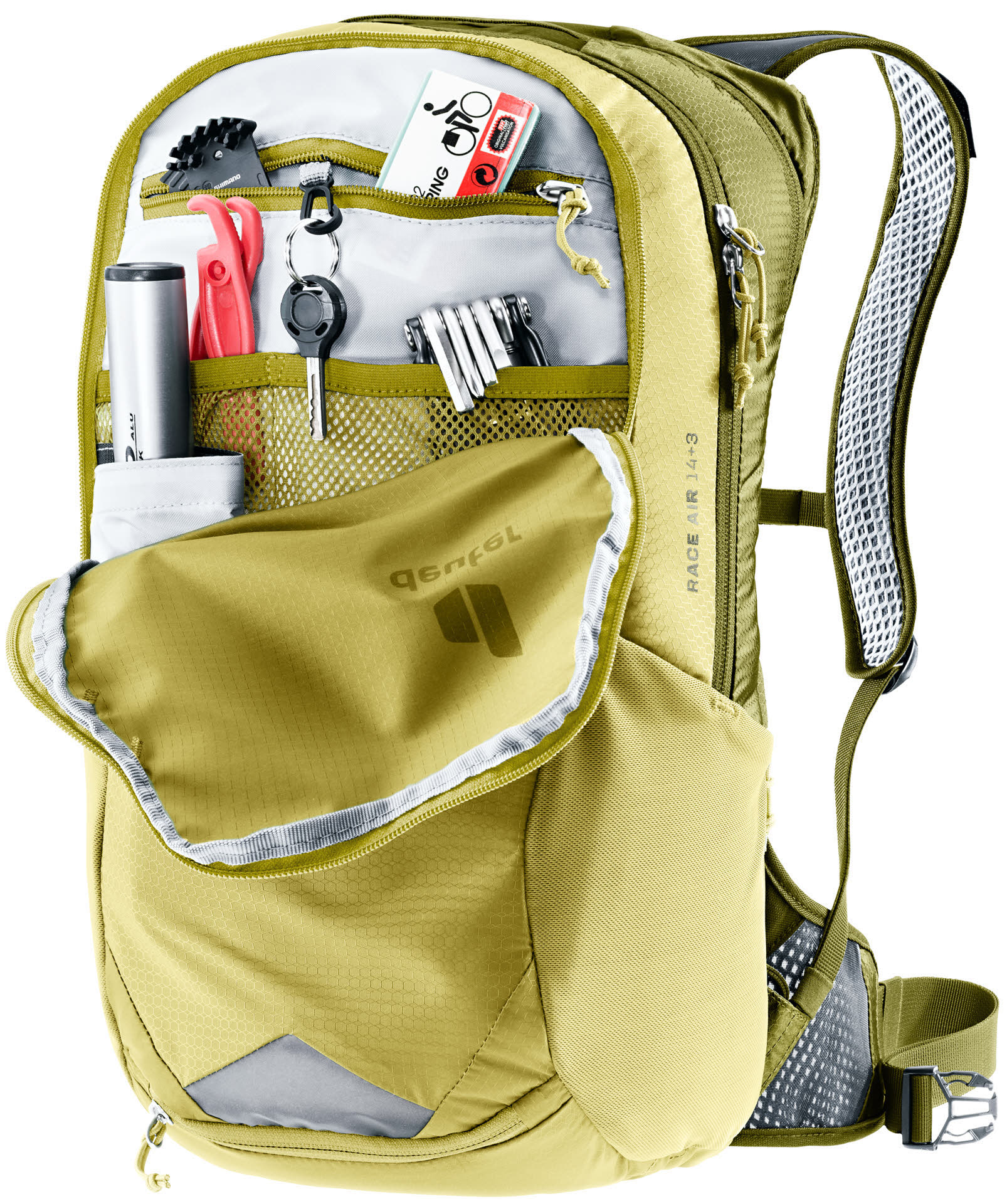 Deuter Race Air 14+3 Unisex Rucksack Fahrradrucksack grün