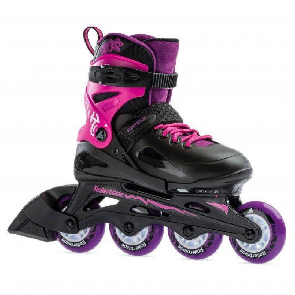 Rollerblade Fury G Jugend Inliner Inlineskates Mädchen schwarz/pink NEU