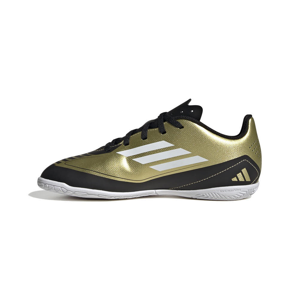 adidas F50 CLUB IN J MESSI Kinder Fußballschuhe Hallenschuhe gold