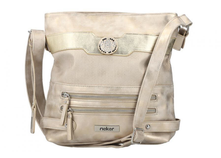 Rieker Tasche Umhängetasche Modetasche Damen metallic beige