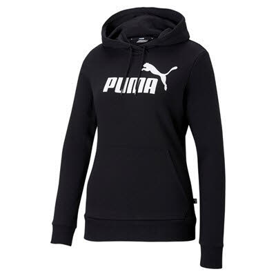 PUMA Ess Logo Hoodie TR Damen Kapuzen Pullover Freizeit schwarz NEU