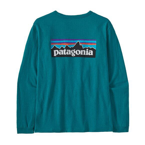 Patagonia Women's Long-Sleeved P-6 Logo Responsibili-Tee Langarmshirt Damen blaugrün