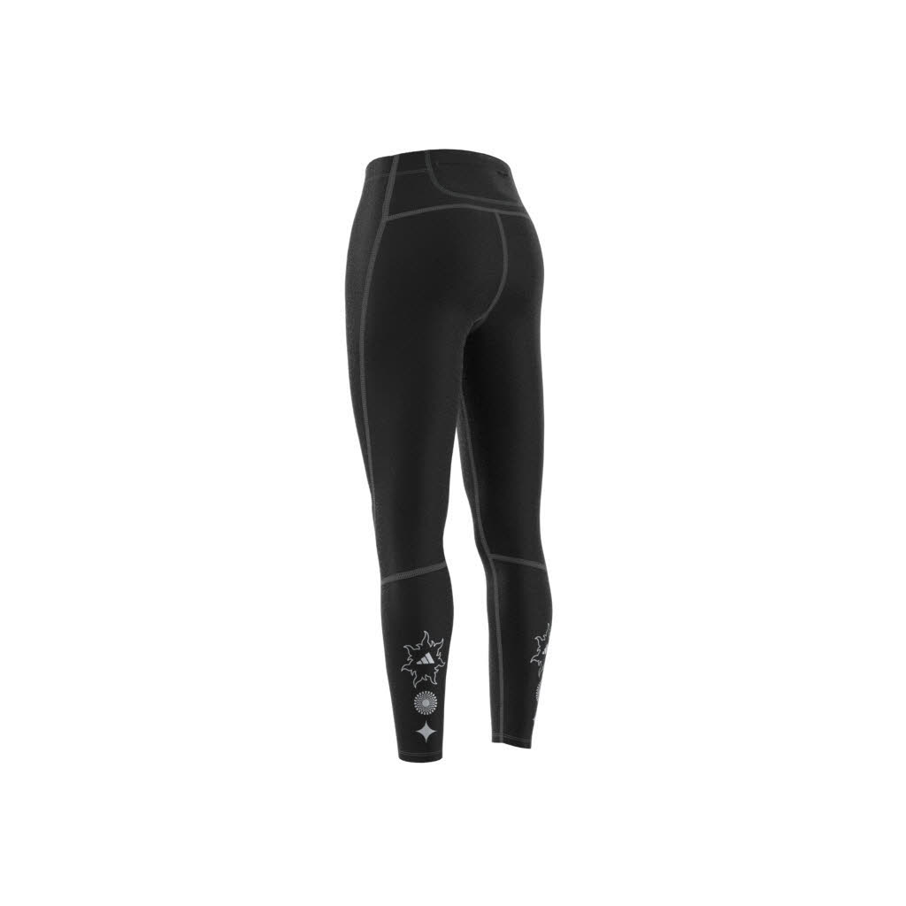 Adidas Run Icons Winter Running Leggings Recycelt Komfort Reflektierend Damen Schwarz