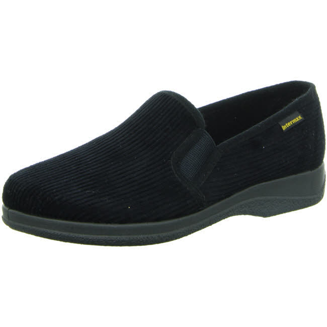 Intermax Herren Hausschuhe Slipper Kaltfutter schwarz NEU