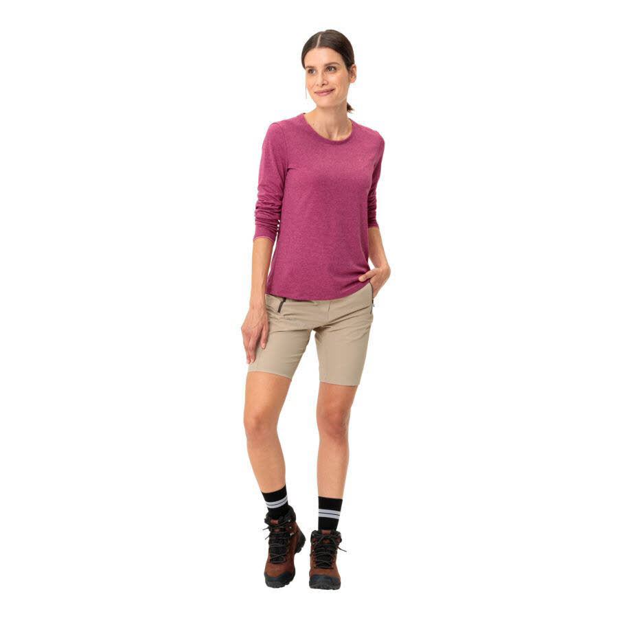 Vaude Essential Damen Langarmshirt Sweatshirt lila