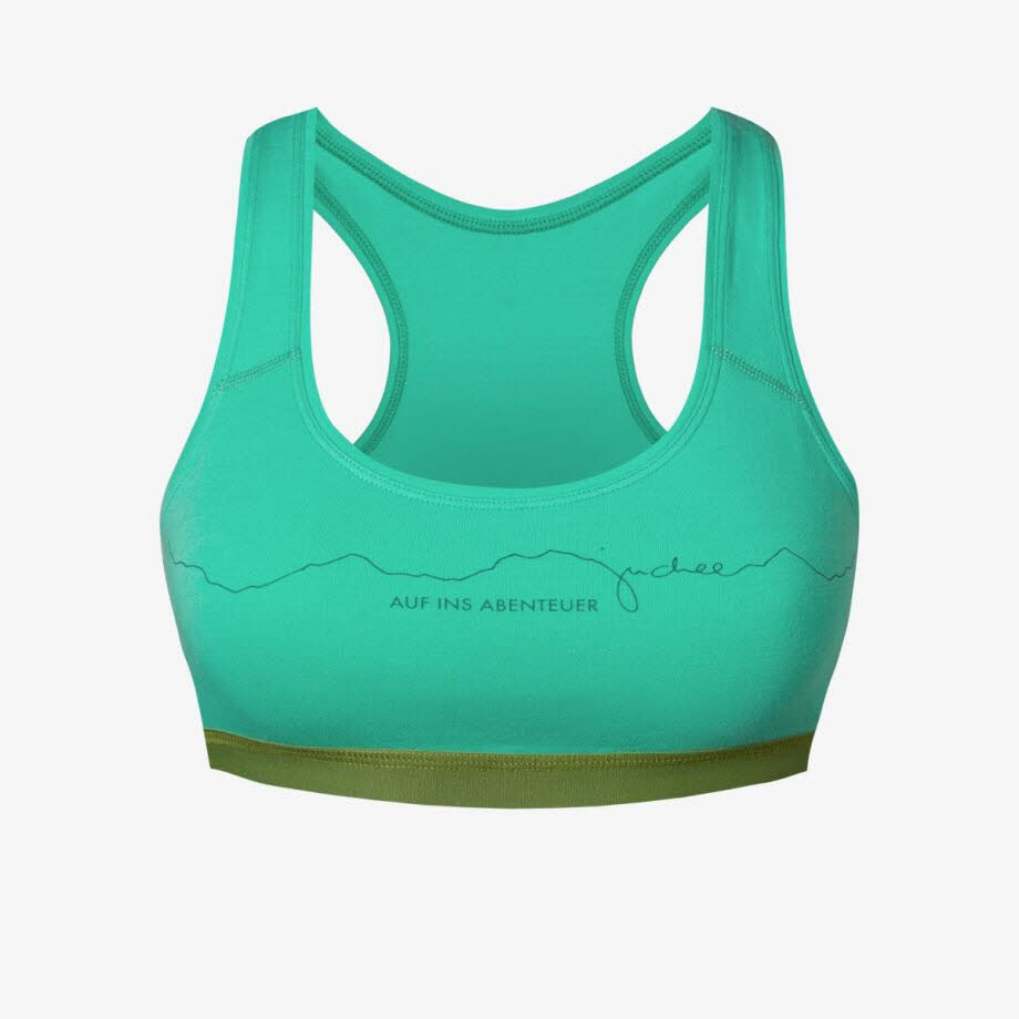 Ein schöner Fleck Erde Juchee Bustier Sport-BH Damen grün NEU