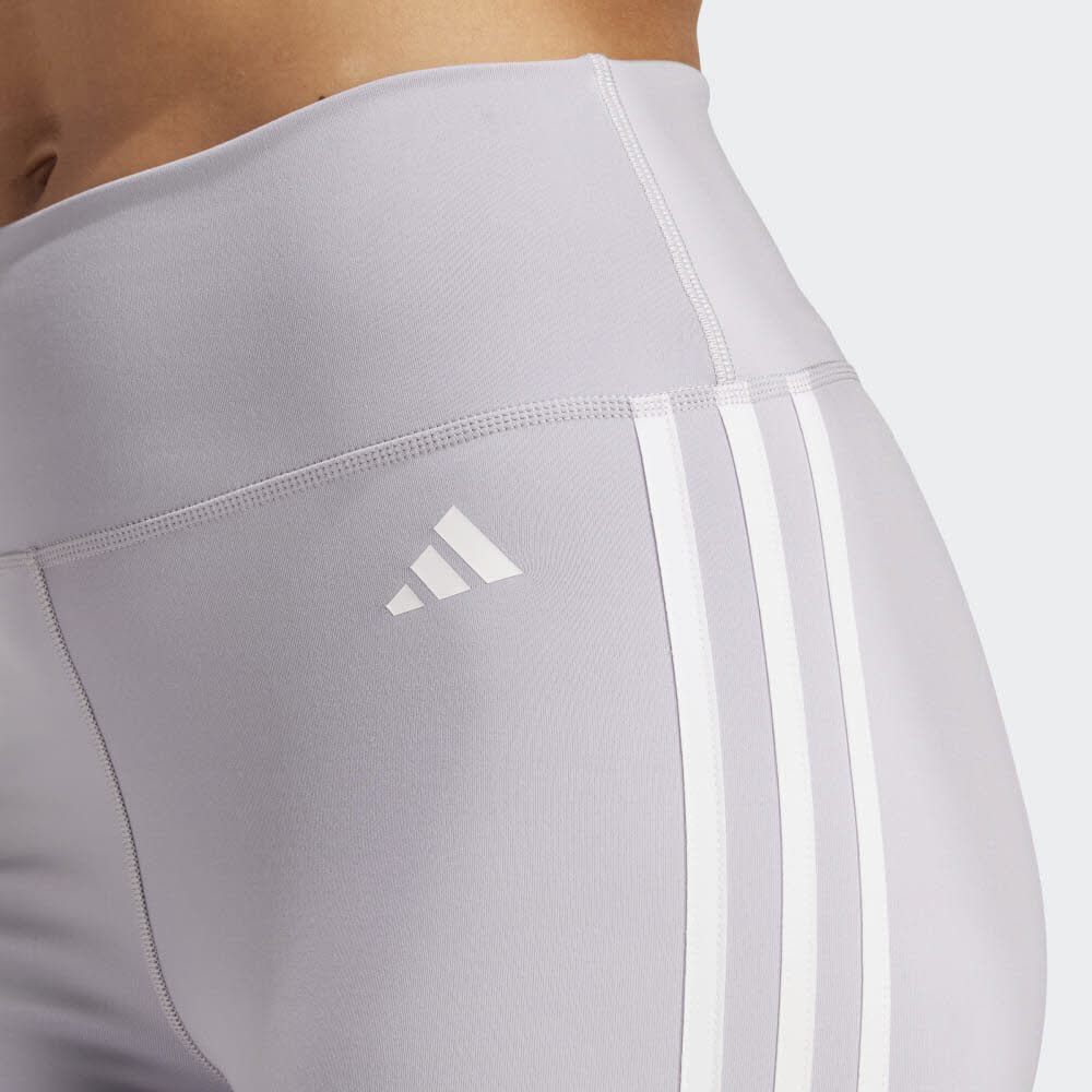 adidas TRAIN ESSENTIALS 3-STREIFEN HIGH-WASTED Damen 3/4 Leggings lila