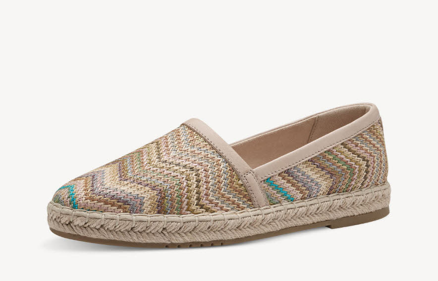 Tamaris Damen Slipper Espadrill beige braun