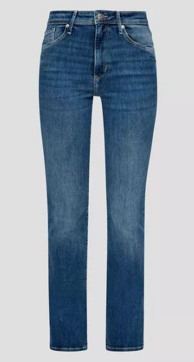 s.Oliver Beverly Damen Jeans Slim Fit High Rise Bootcut Leg blau