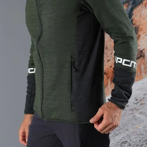 CMP Stretch Performance Herren Fleecejacke Übergangsjacke Grün