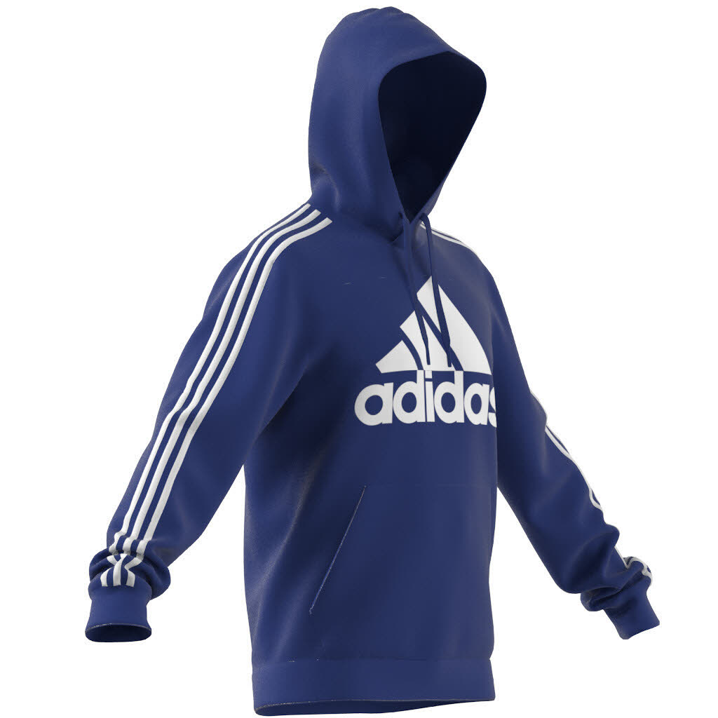 adidas sportswear Herren Kapuzenpullover Blau Weiß