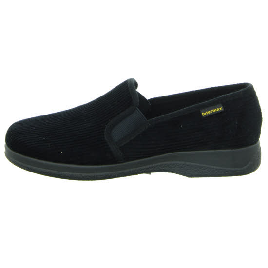 Intermax Herren Hausschuhe Slipper Kaltfutter schwarz NEU