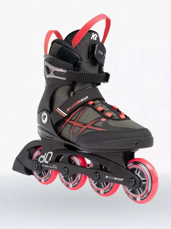 K2 ALEXIS 80 BOA Inlineskates Dämpfend Leicht Atmungsaktiv Bequem Damen Schwarz NEU