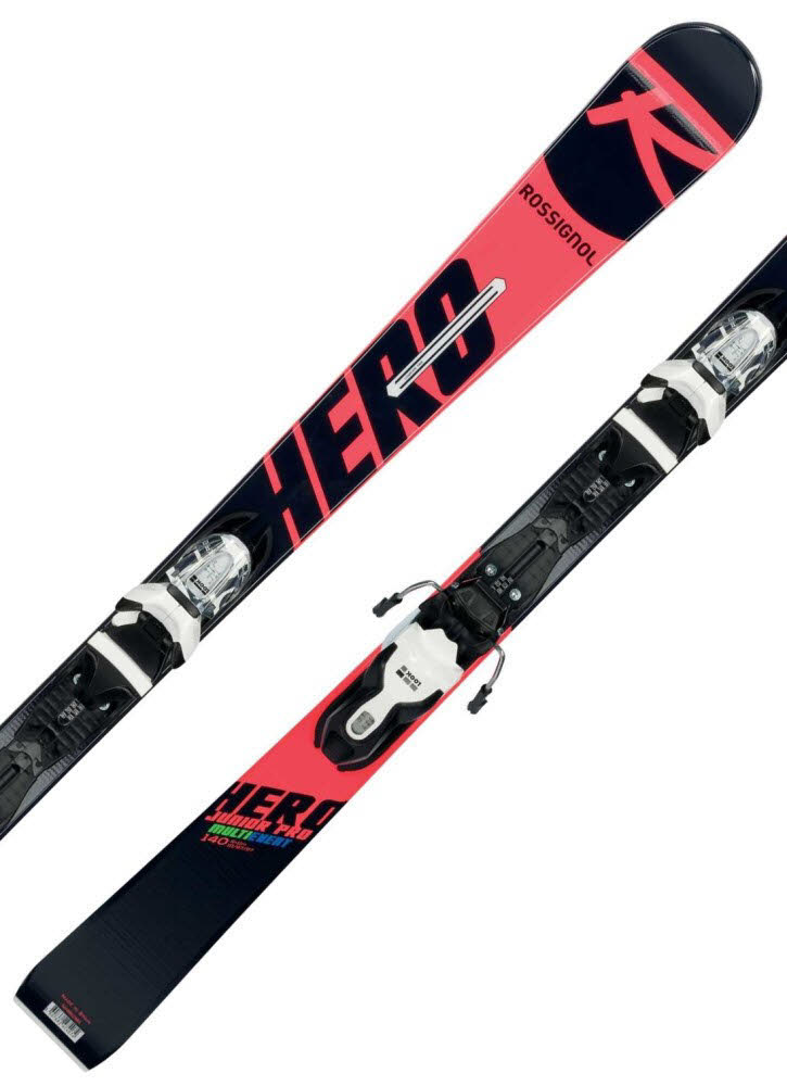 Rossignol HERO JR MULTI-EVT XP JR/XP JR Ski-Set Kinderski 18/19 rot schwarz