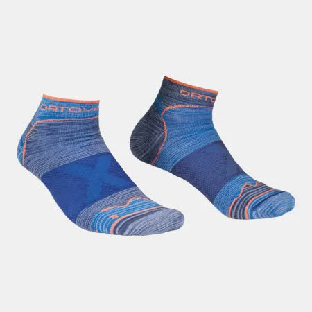 Ortovox ALPINIST LOW SOCKS Herren Merino Trekkingsocken Wandersocken blau NEU