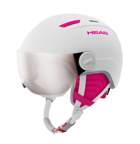 Head MAJA VISOR Skihelm mit Visier Kinder weiß