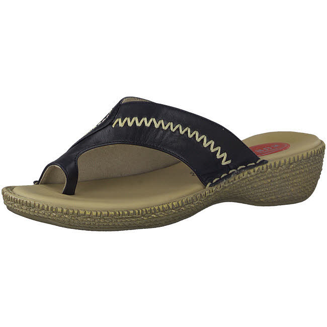 Jana Damen Flip Flop Pantoletten modisch schwarz NEU