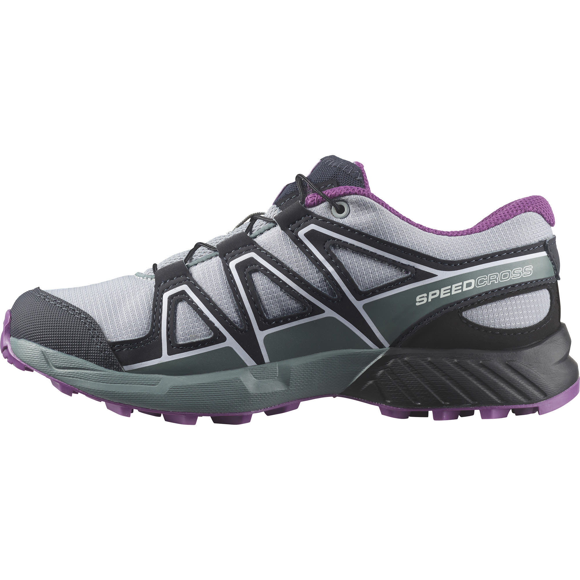 Salomon Speedcross J Kinderschuh Freizeitschuh Schnürrschuh grau Jungen